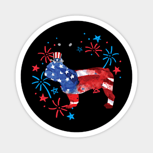 French Bulldog Uncle Sam Hat 4Th Of July Magnet